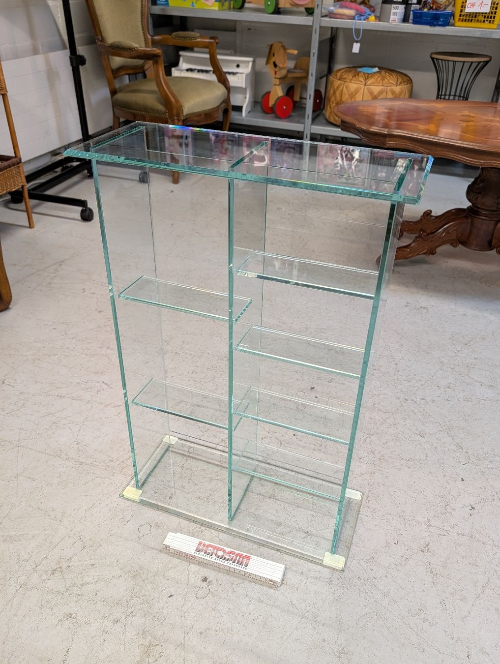 Scaffali: Glasregal, Ständer aus Glas für CDs oder Kleinwaren – Usato da Fislisbach venduto da HurtiBrocki 3