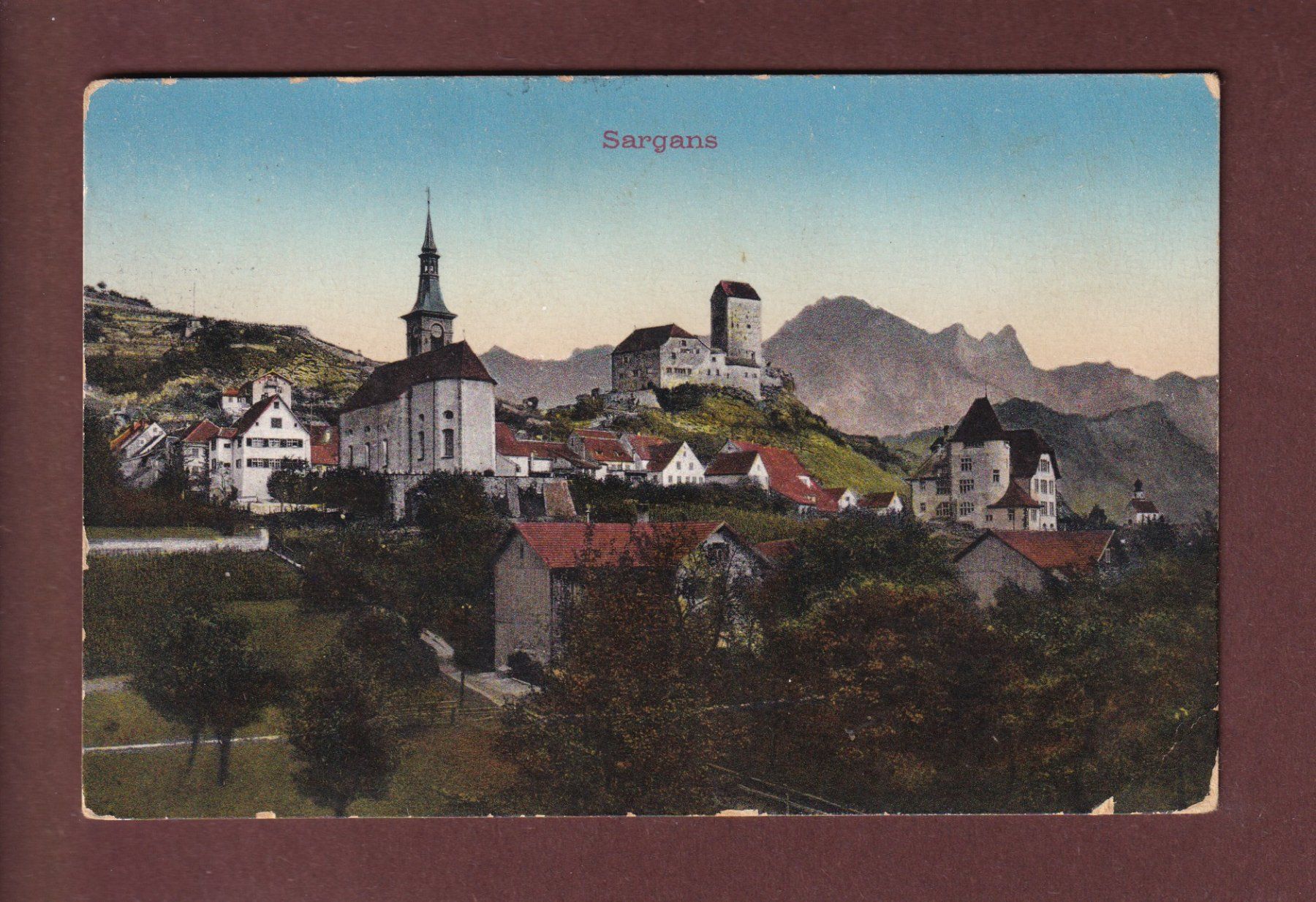 Cartes postales: SARGANS - 1914 Bahnpost – D'occasion à Pully par nicecards-shop