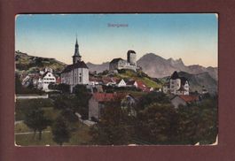SARGANS - 1914 Bahnpost