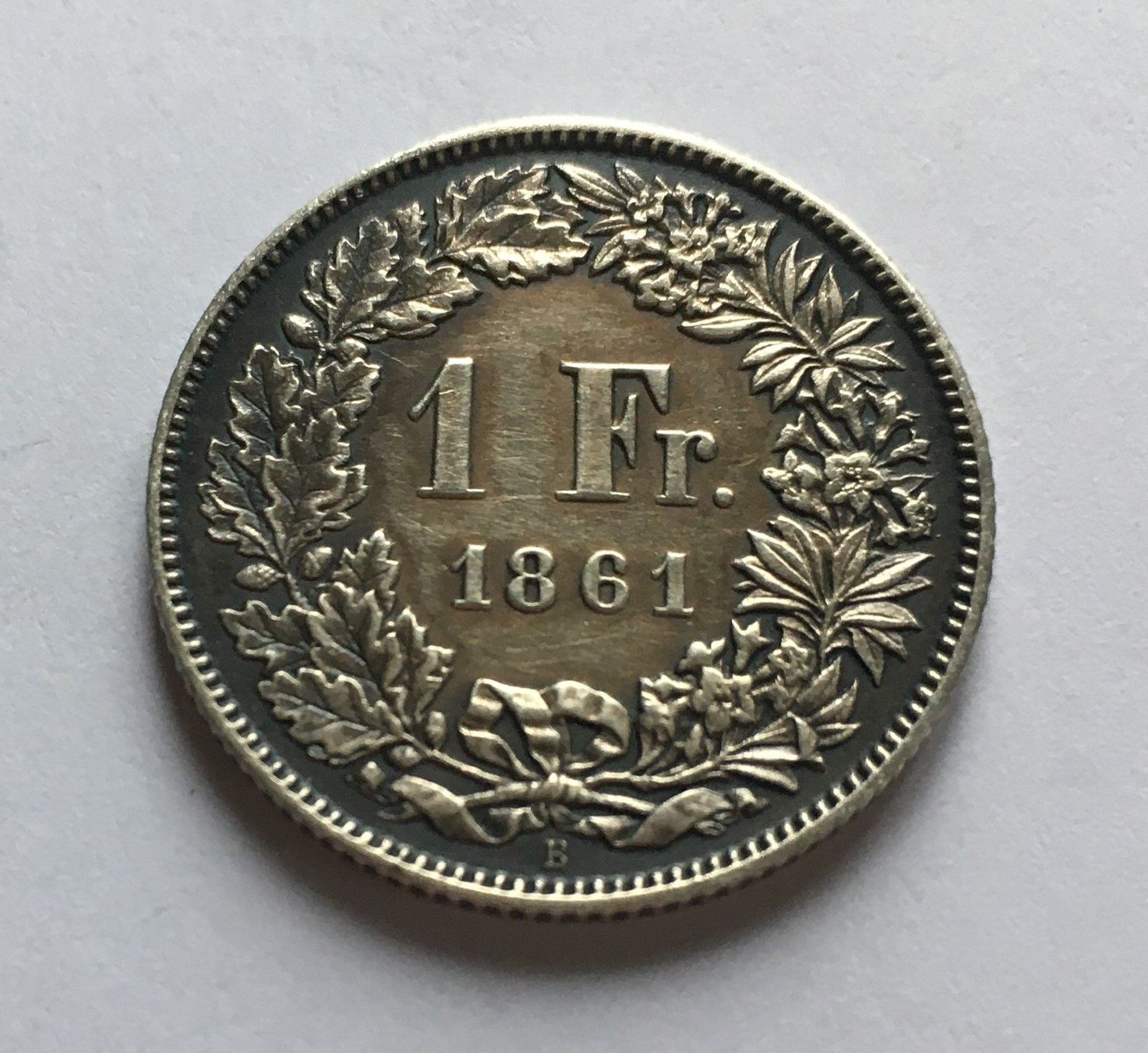 Tutti le monete: 1861 1 Franken -unz – Usato da Kirchberg SG venduto da Zenhad69