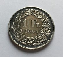 1861 1 Franken -unz