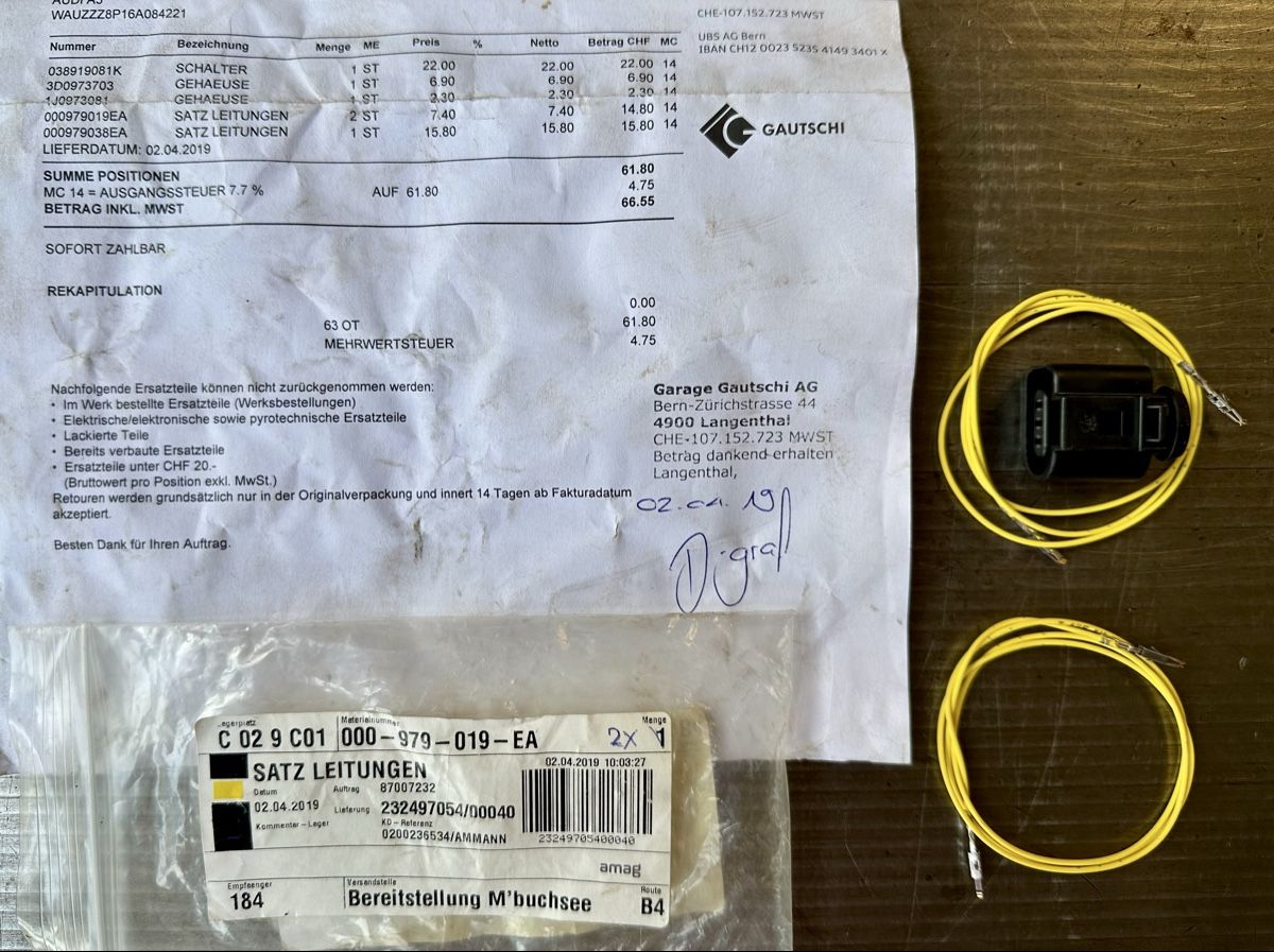 VW Tutti pezzi di ricambio auto: VW, Audi, Stecker, Gehäuse, Leitungssatz, Kabel, Original – Nuovo e nell'imballaggio originale da Meggen venduto da deanstreet 1