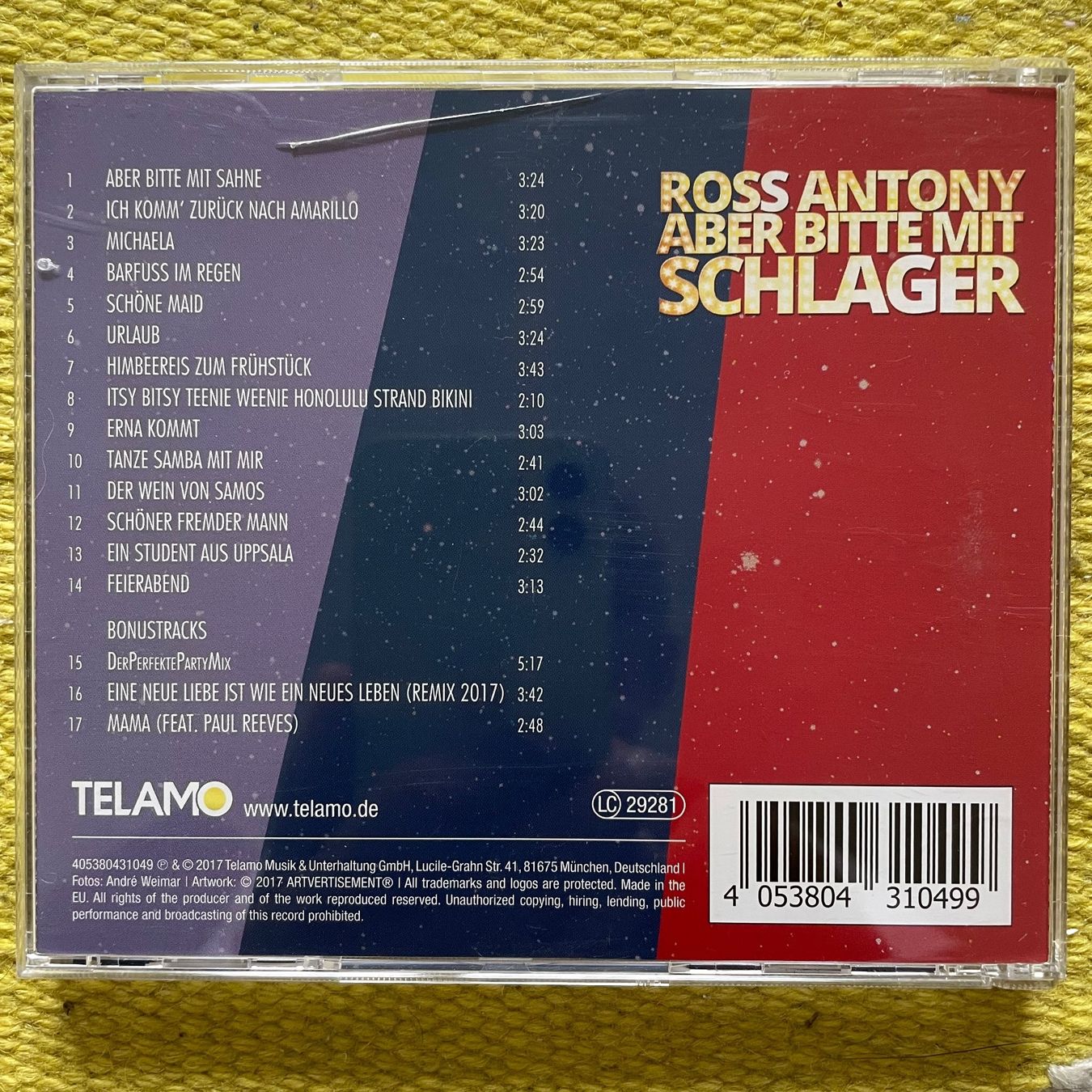 CD: ROSS ANTONY-ABER BITTE MIT SCHLAGER – Usato da Rorschacherberg venduto da CD-Roli 1