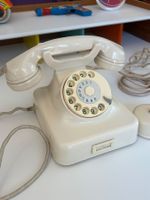 Vintage Bakelit W48 Post Telefon & Zusatzhörer, Elfenbein