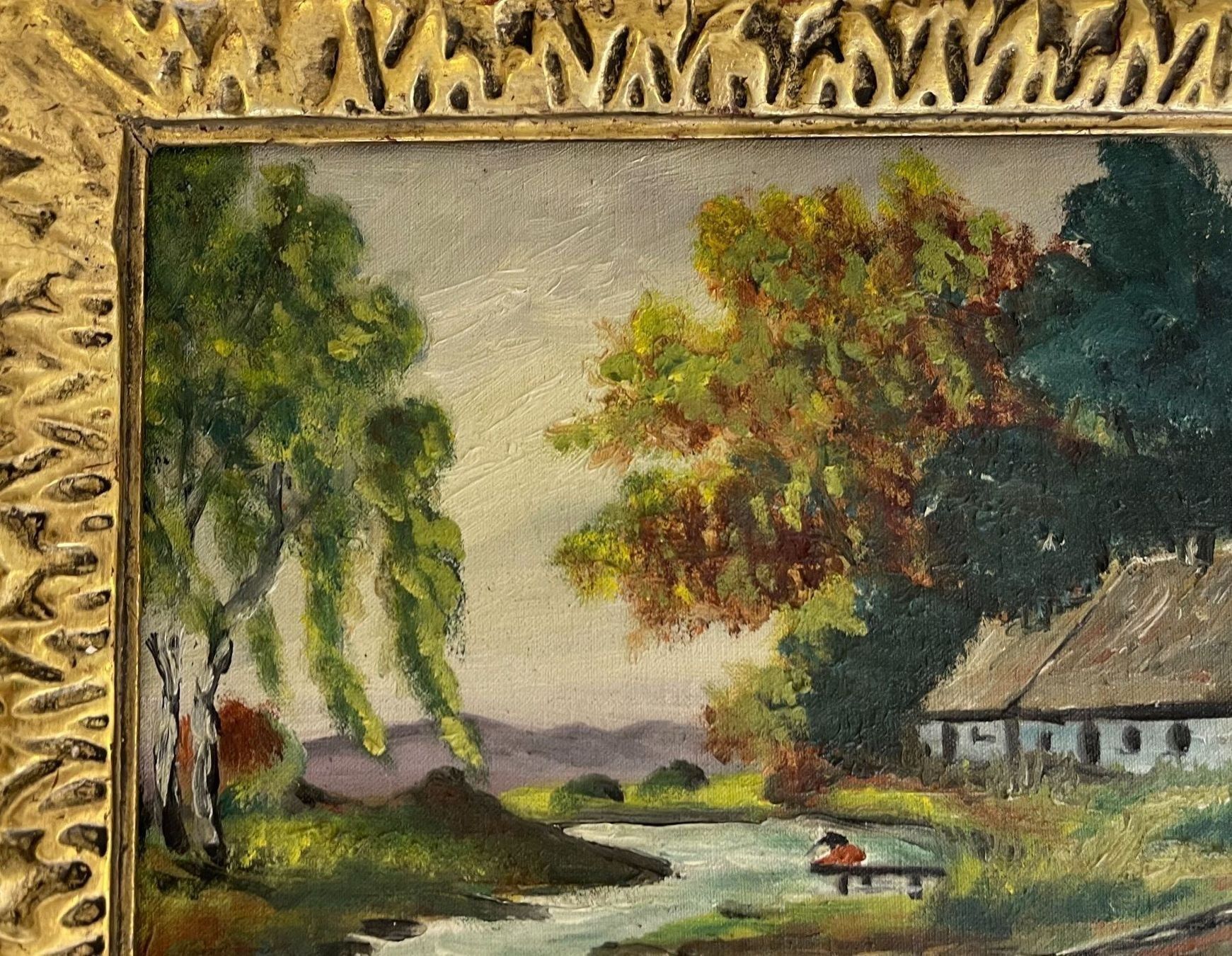 Gemälde: Landschaftsgemälde von H.Brutsch – Gebraucht aus Müllheim Dorf von Othmar73 1