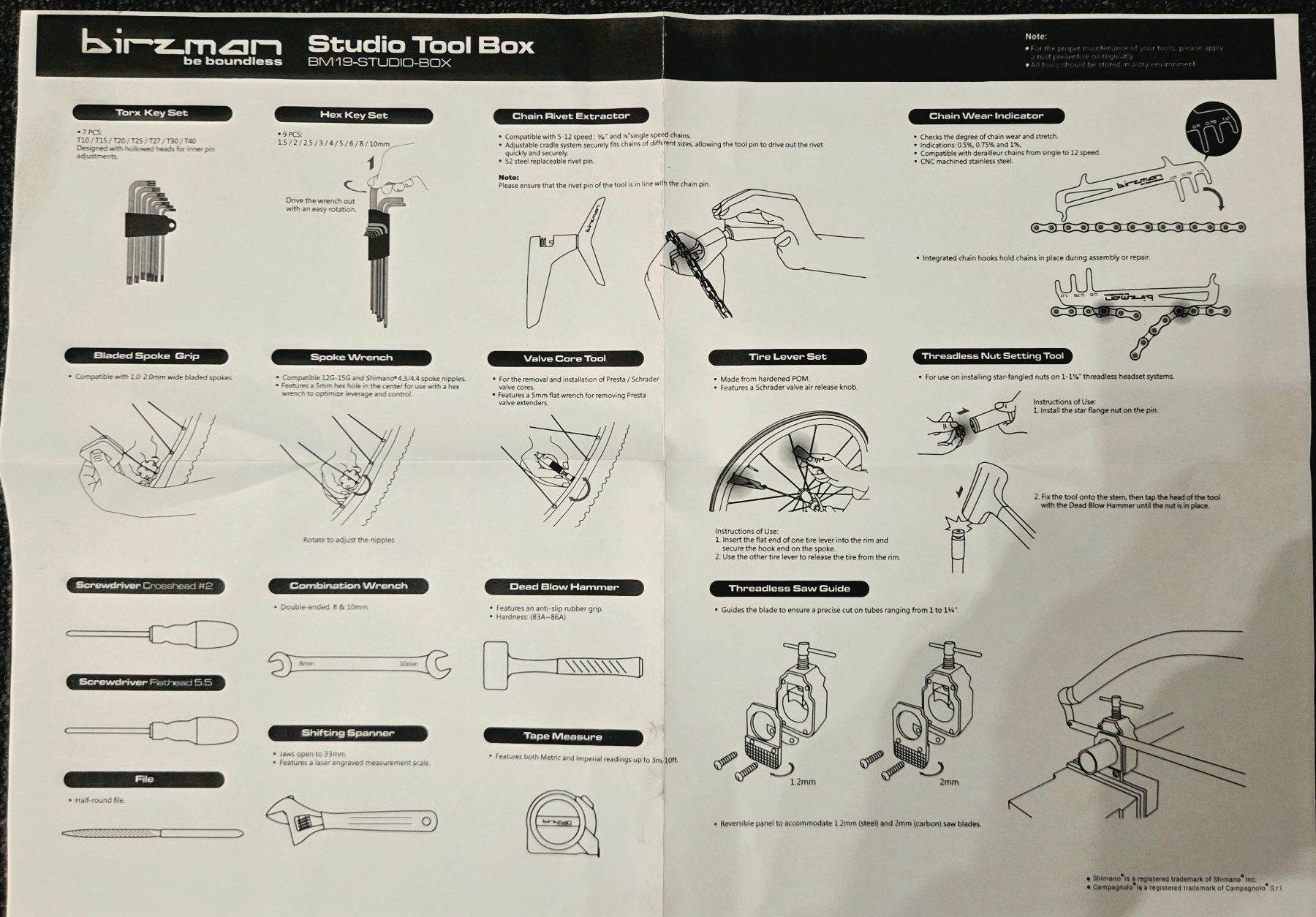 Tutti gli attrezzi: Birzman - Studio Tool Box BM 19 – Nuovo (secondo la descrizione) da Ittigen venduto da bluesboy_66 7