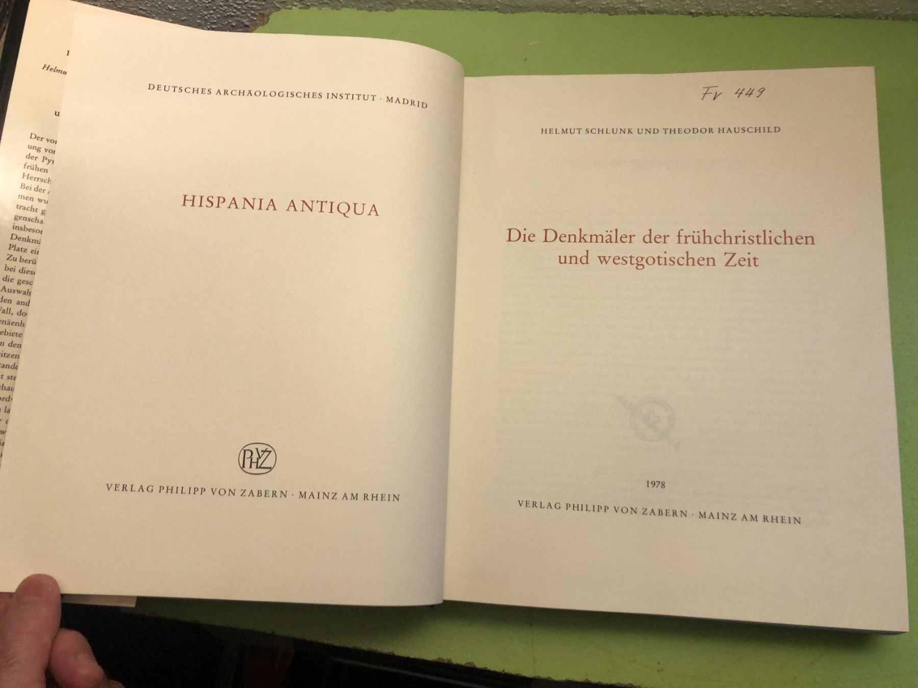 Libri: Schlunk, Hauschild: Hispania Antiqua. – Usato da Zürich venduto da allp 2