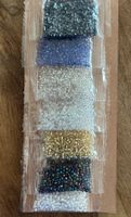 Rocailles Perlen Set 7 Farben, ca 35g, NEU