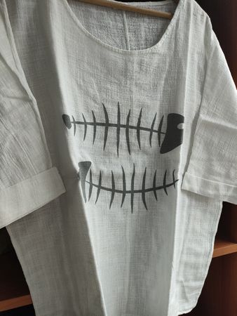 Bluse Baumwolle/ Leinen gemischt
