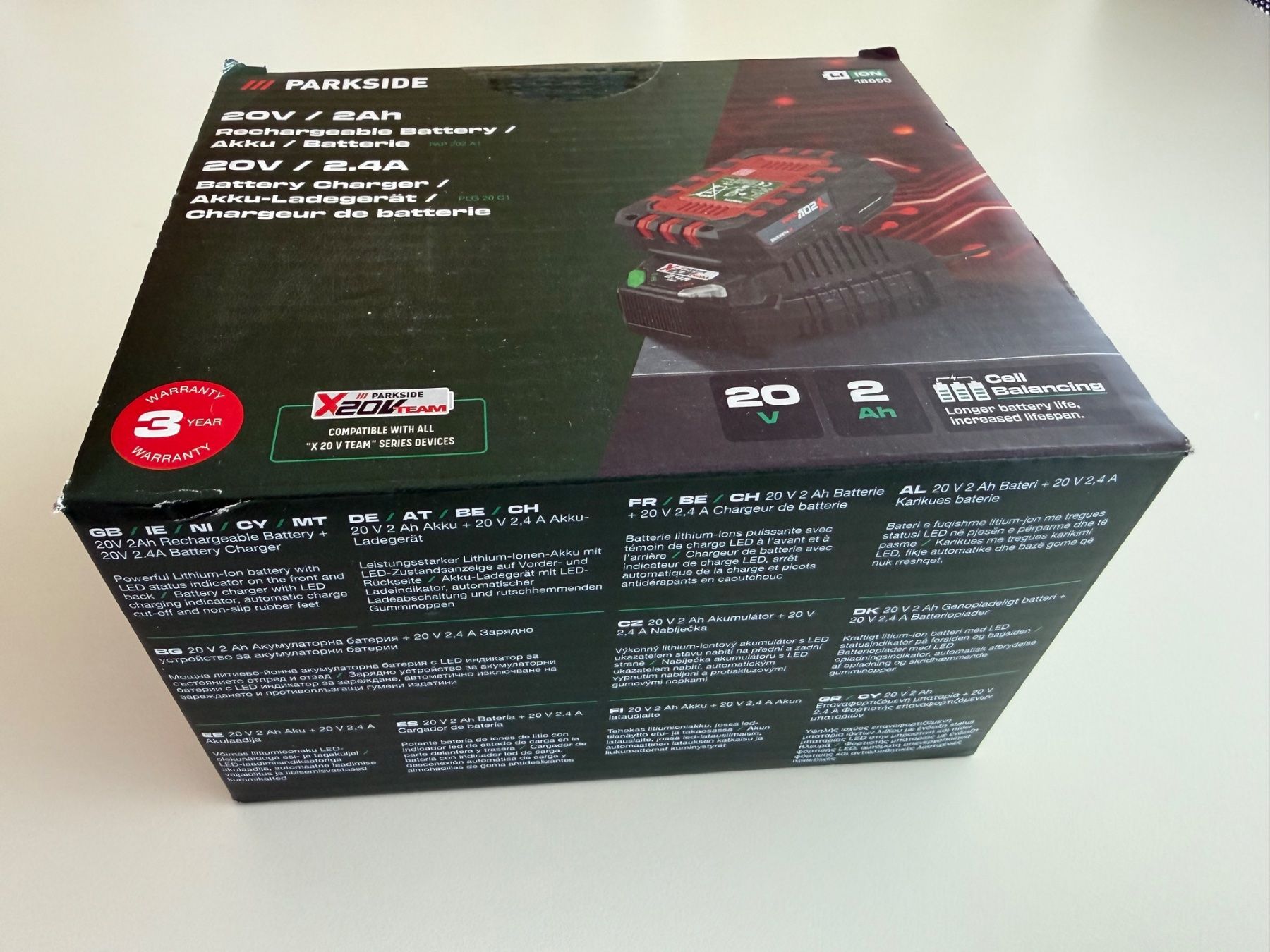 Parkside Akkus & Batterien: Parkside batterie 20V / 2Ah + chargeur – Neu und originalverpackt aus St-Gingolph von GoldenKeys 1