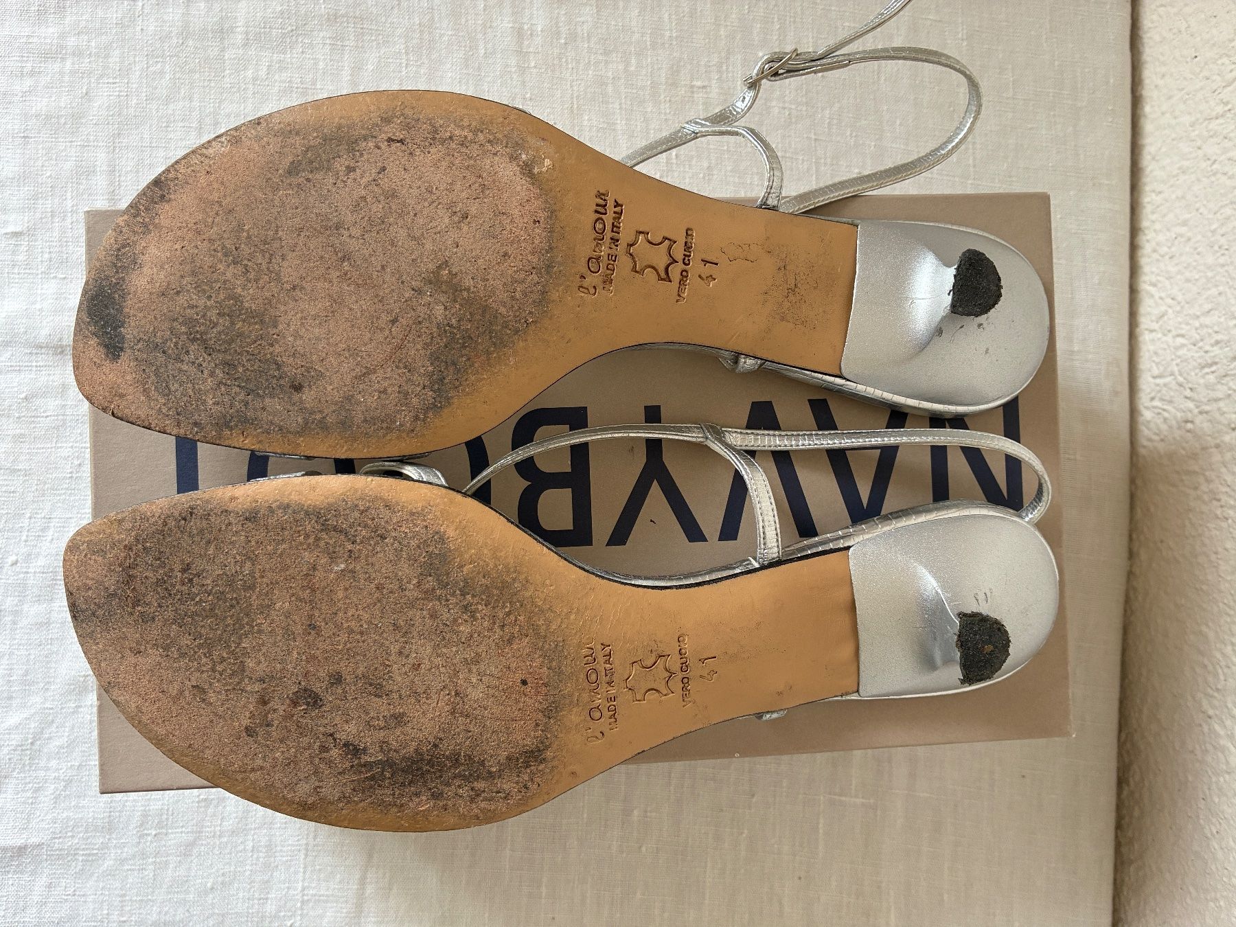 Navyboot Scarpe da donna: Sommer Sandale Silber Gr41 – Usato da Herzogenbuchsee venduto da filoferro 2