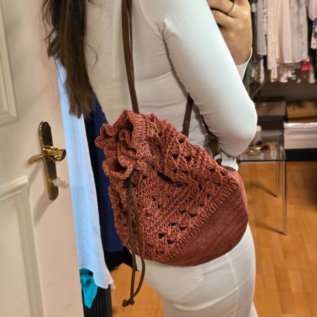 Gehäkelter Damen Rucksack – Boho Stil