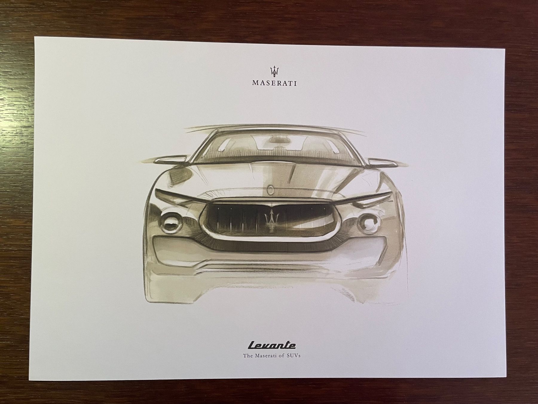 Maserati Documents: Maserati Levante 2016 Design Skizzendrucke / Showroom Press – D'occasion à Rafz par stg101 2