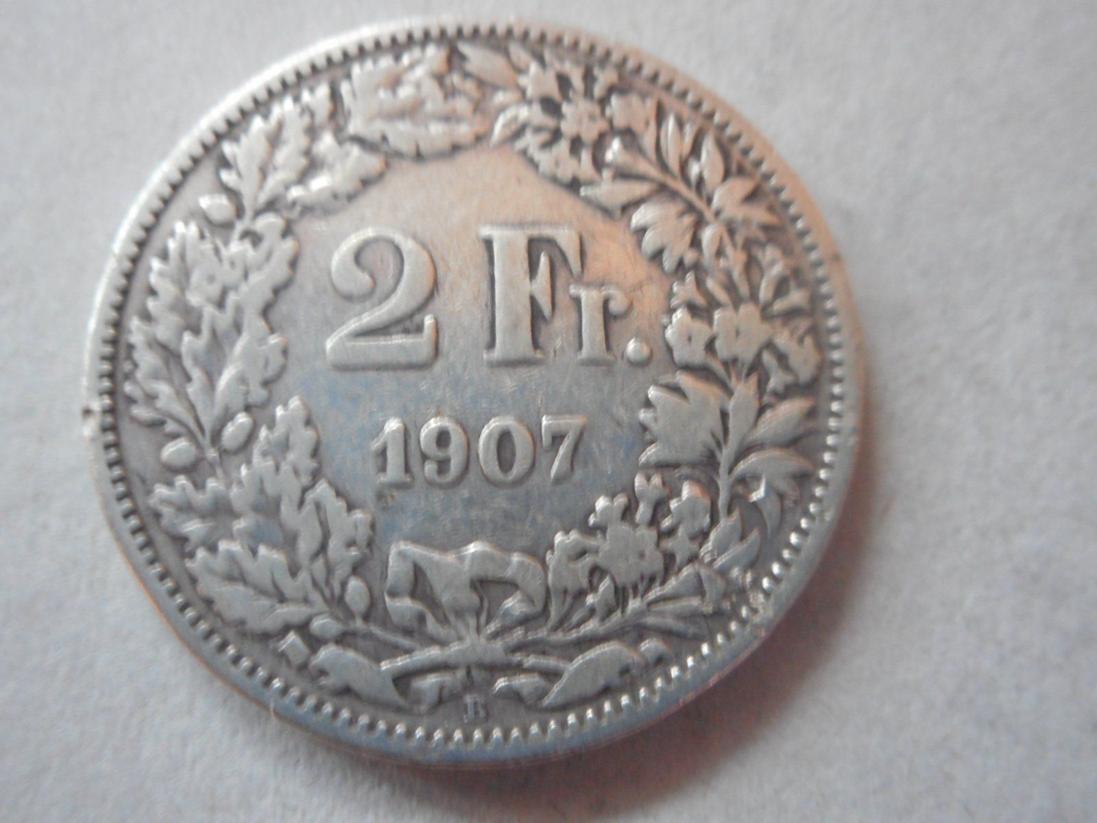 Alle Münzen: 2 Fr. 1907 silber  uralt – Gebraucht aus Kriegstetten von pizlad2010