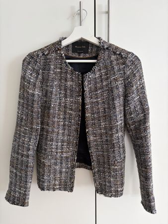 Massimo Dutti Tweed Blazer mehrfarbig Grösse 36 gebraucht