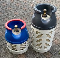 Gasflaschen Set leer, 1 x gross + 1 x klein