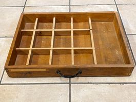 Vintage Schublade, Organiser Schublade aus Holz, 61 x 45 x 8