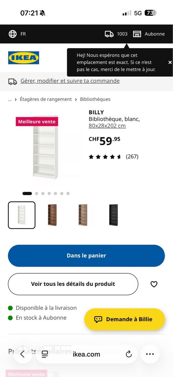 Ikea Scaffali: 3 étagères  – Usato da Chapelle-s-Moudon venduto da vanesso