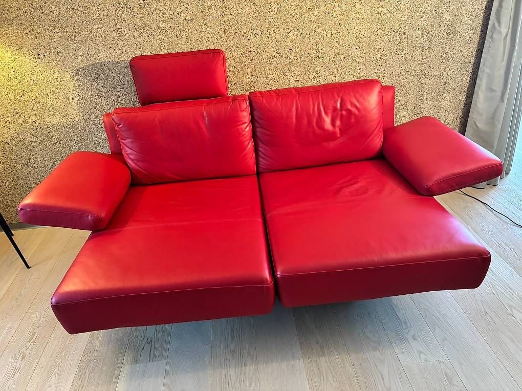 Divani: Leder Sofa mit Kopfstütze mit multifunktionalen Drehsitze – Usato da Rorschacherberg venduto da krebsli65 2