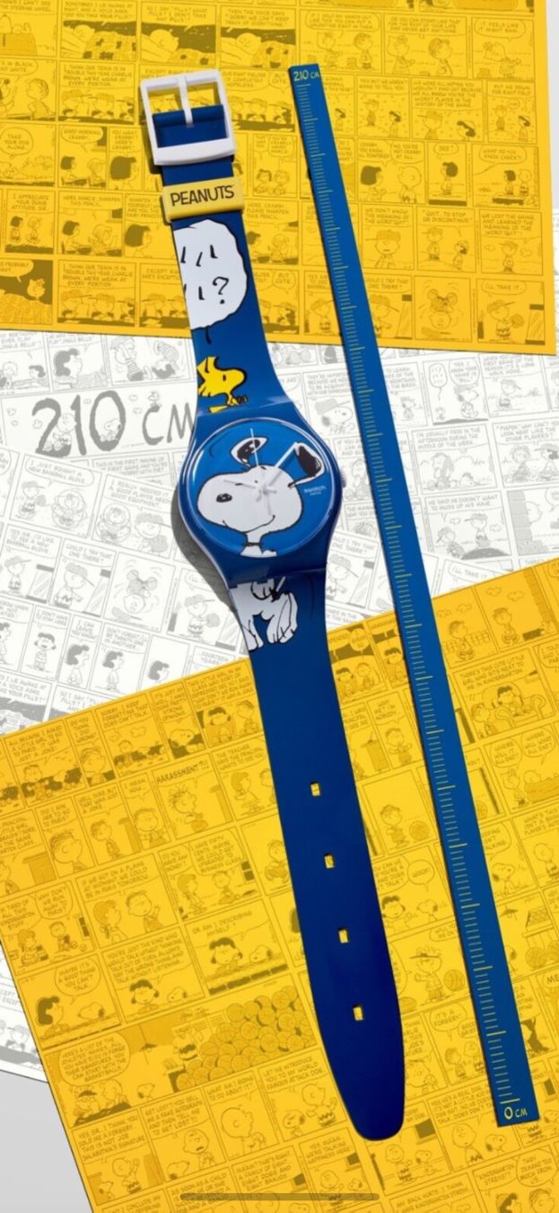 Swatch Uhren: Swatch Peanuts MAXI, limitiert 444 Stück – Neu und originalverpackt aus Bonstetten von Fluca