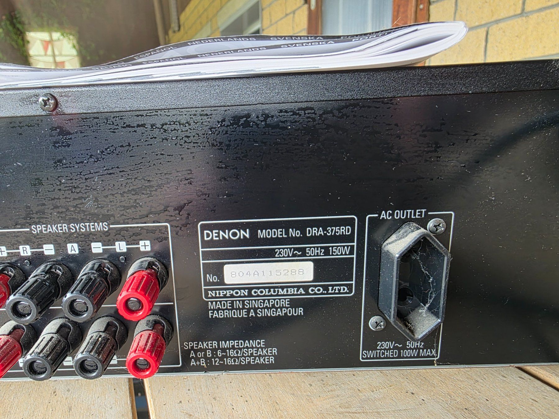 Denon Receiver: Denon Receiver DRA-375RD – Gebraucht aus Walterswil BE von Lonitti 4
