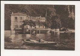 AK ca1920  Lago di Lugano Ristorante Cavallino mit Ruderboot