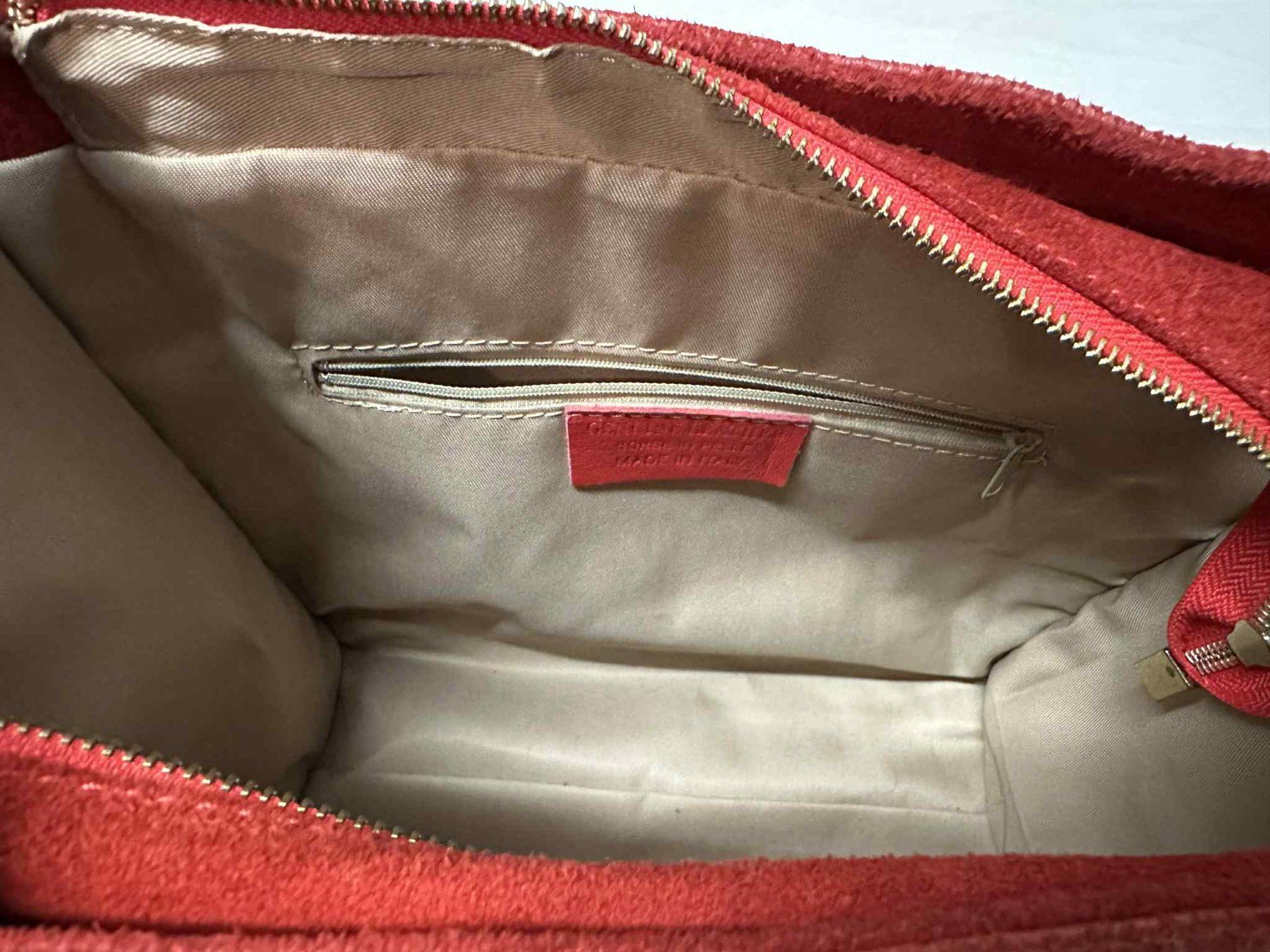 Borse da donna: Rote Echtleder Handtasche / Umhängetasche – Usato da Ried-Brig venduto da V8_Andy 3
