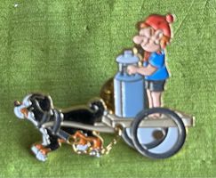 Milchtransport mit Sennenhund Pin