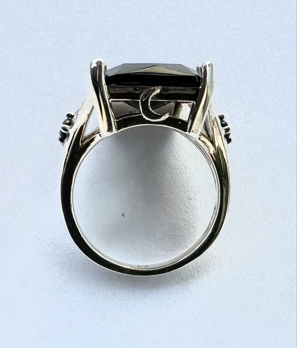 Thomas Sabo Anelli: Neuer Thomas Sabo Ring aus Silber mit Onyx.  Gr.54 – Nuovo e nell'imballaggio originale da Münsingen venduto da Krone75 1