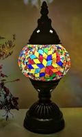 Lampe de table en mosaïque  vintage  en pierre de verre