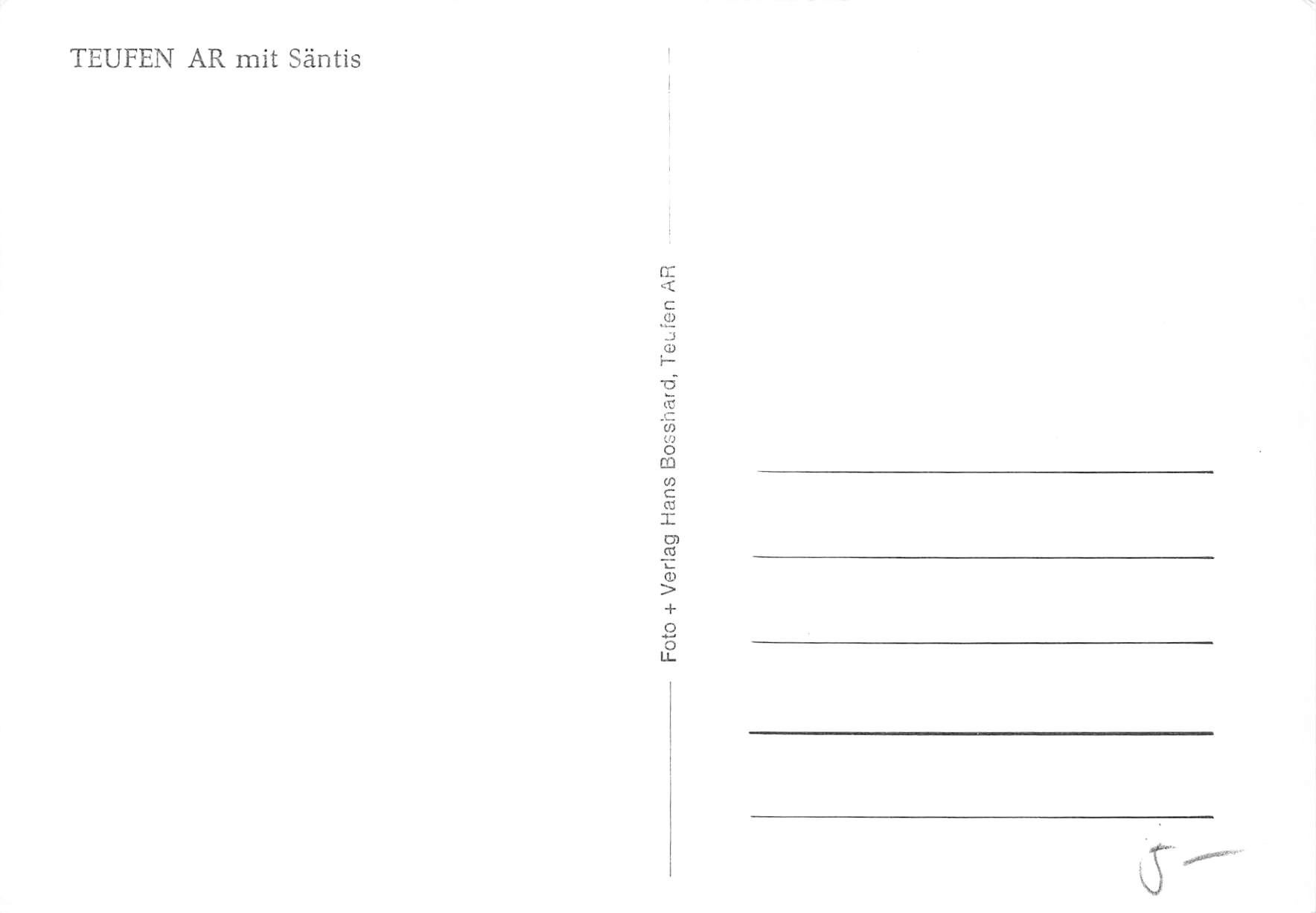 Cartoline postali: Teufen AR mit Säntis G – Usato da Biasca venduto da Blenio71 1