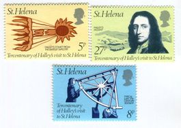 Briefmarken "Komet Halley". St. Helena