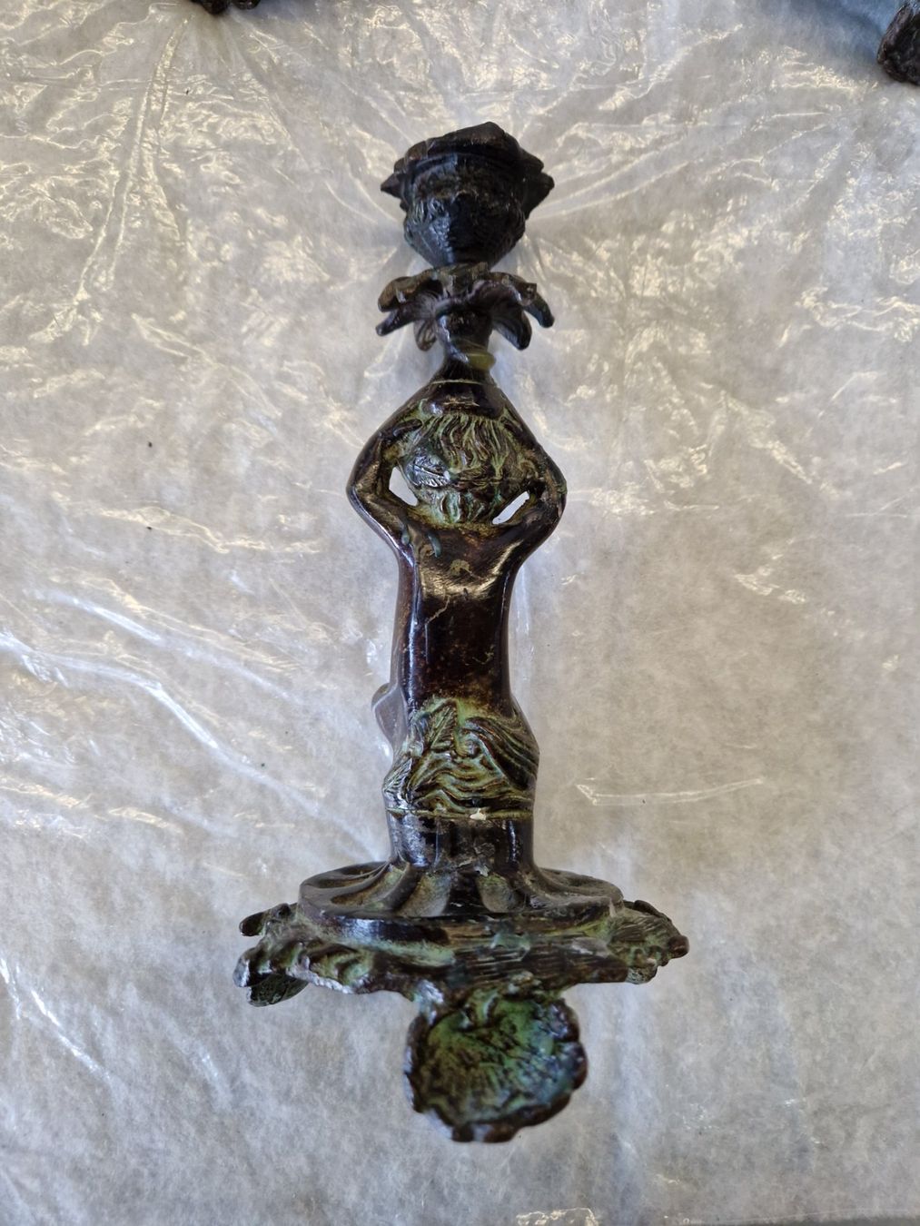 Portacandele: Antike Bronze Kerzenhalter 20cm hoch – Usato da Wädenswil venduto da verebe 3