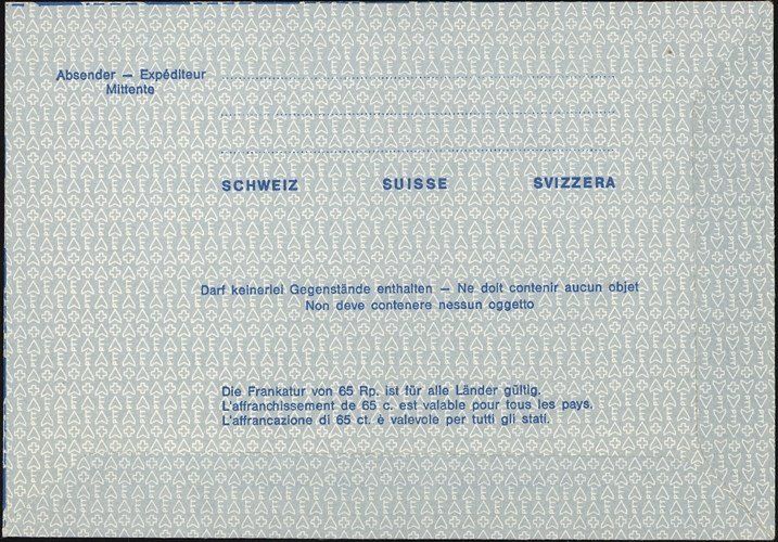Tutti i francobolli: CH 1962, Aerogramm Luftpost postfrisch + FDC – Nuovo (secondo la descrizione) da Castione venduto da Rx-stamps 3