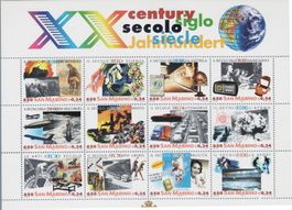 San Marino 2000, Block - das 20igste Jahrhundert **