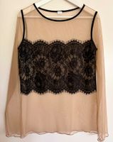 Transparentes Oberteil in Nude mit Spitzendetails,Gr.M/L