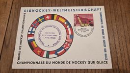 1961 Maximumkarte Eröffnugsspiel Eishockey WM