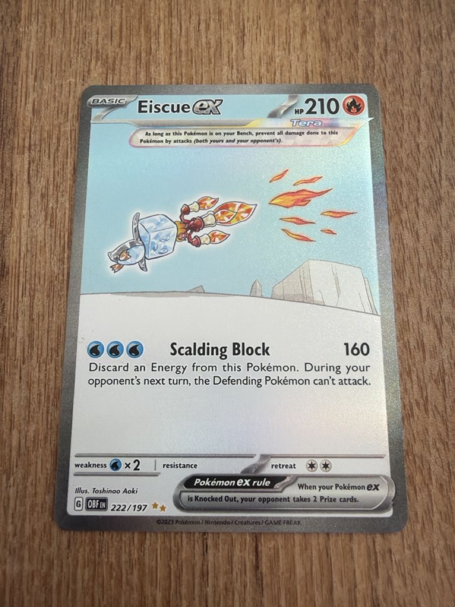 Pokémon Carte collezionabili: Eiscue ex 222/197 – Usato da Egolzwil venduto da cariaschi