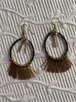 Ohrringe schwarz Damen Hippie Ibiza