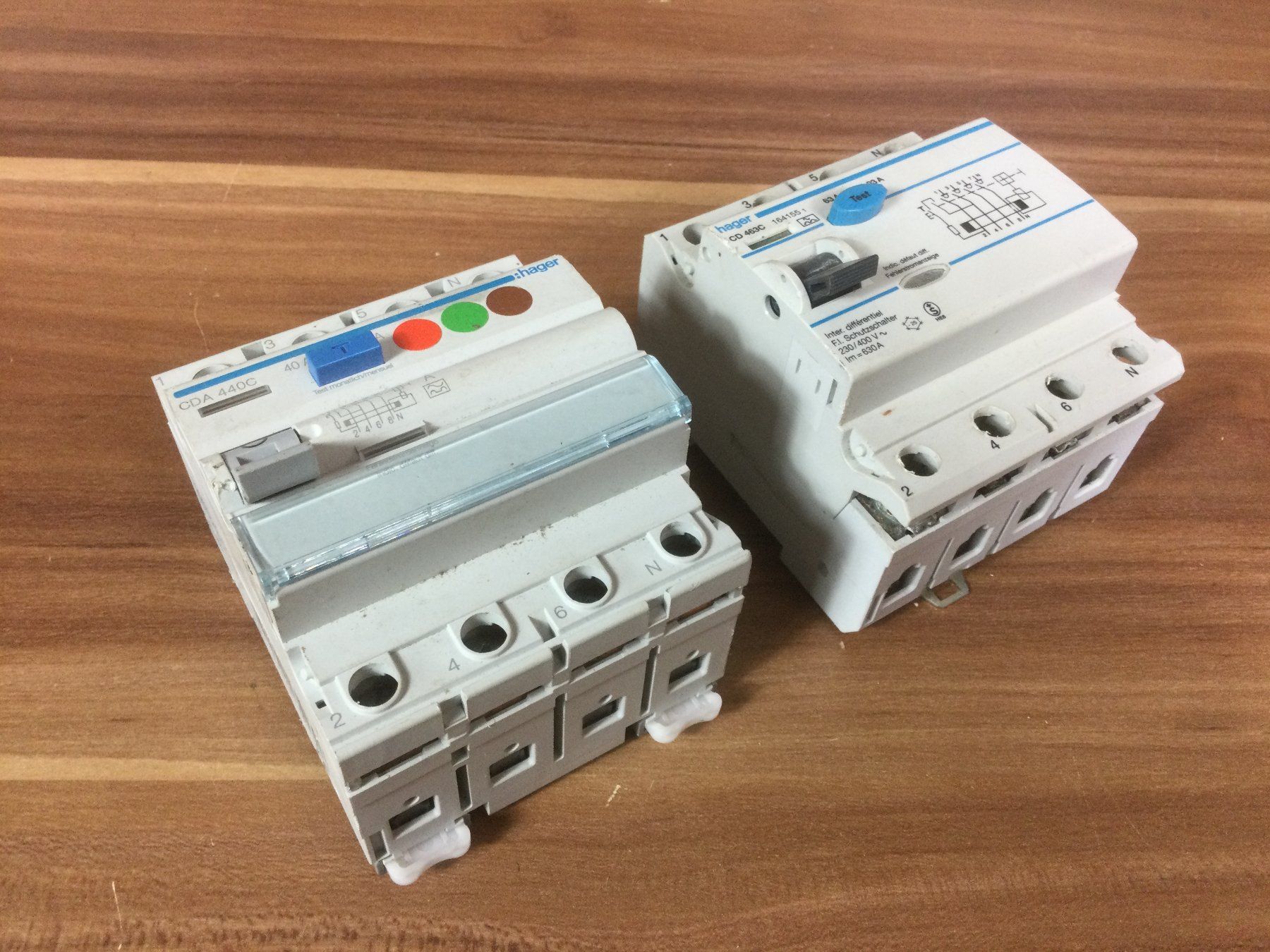 Hager Schalter: Gebrauchte Hager CDA 440C 40 A & CD 463C  63A FI-Schalter – Gebraucht aus Wangen SZ von kuriosum12 3