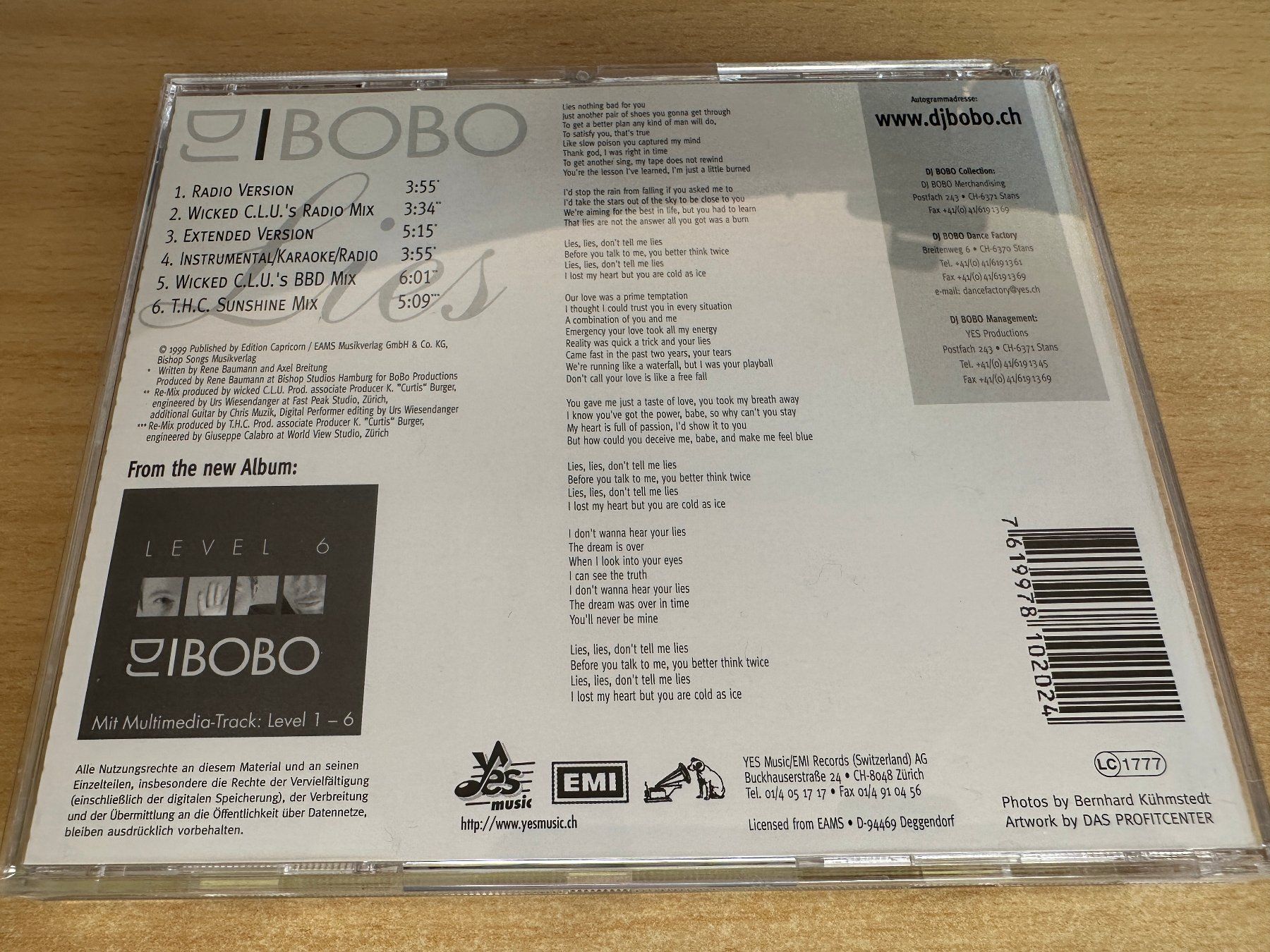 CD: G7 DJ BoBo – Lies - Single CD – Usato da Rikon im Tösstal venduto da Alpenmutz 1