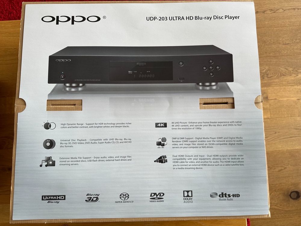BluRay Player Oppo UDP203 High End 4k UHD HDR Dolby Vision Kaufen
