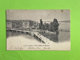 Genève - Pont et Hôtel des Bergues