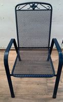 6 Gartenstühle Vintage dunkelblau