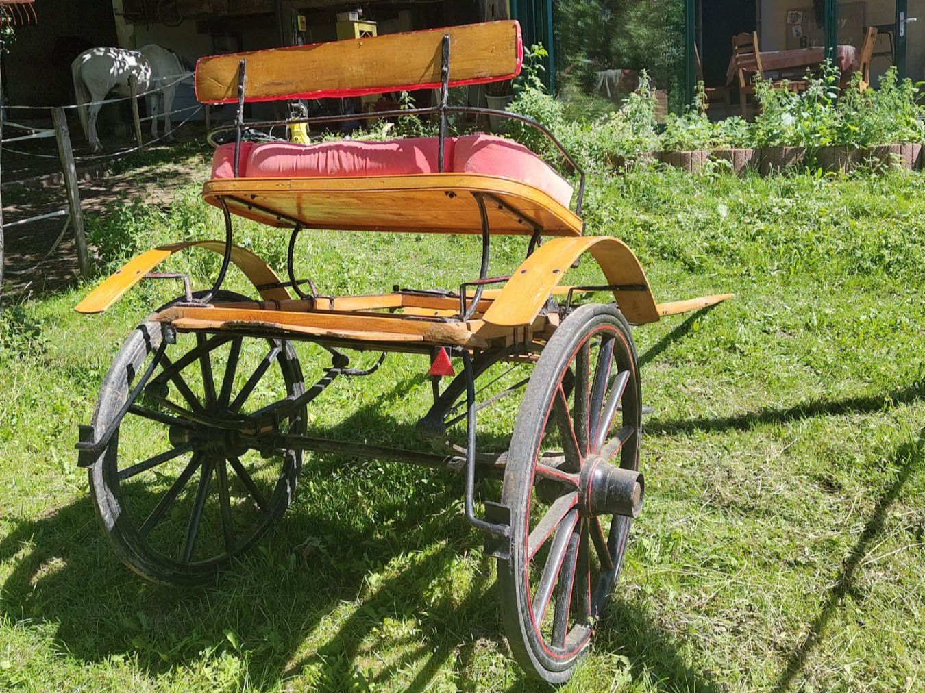 Carrozze: Restaurierte Einspänner Pferdekutsche mit roter Polsterung – Usato da Nunningen venduto da Stoffinator 1