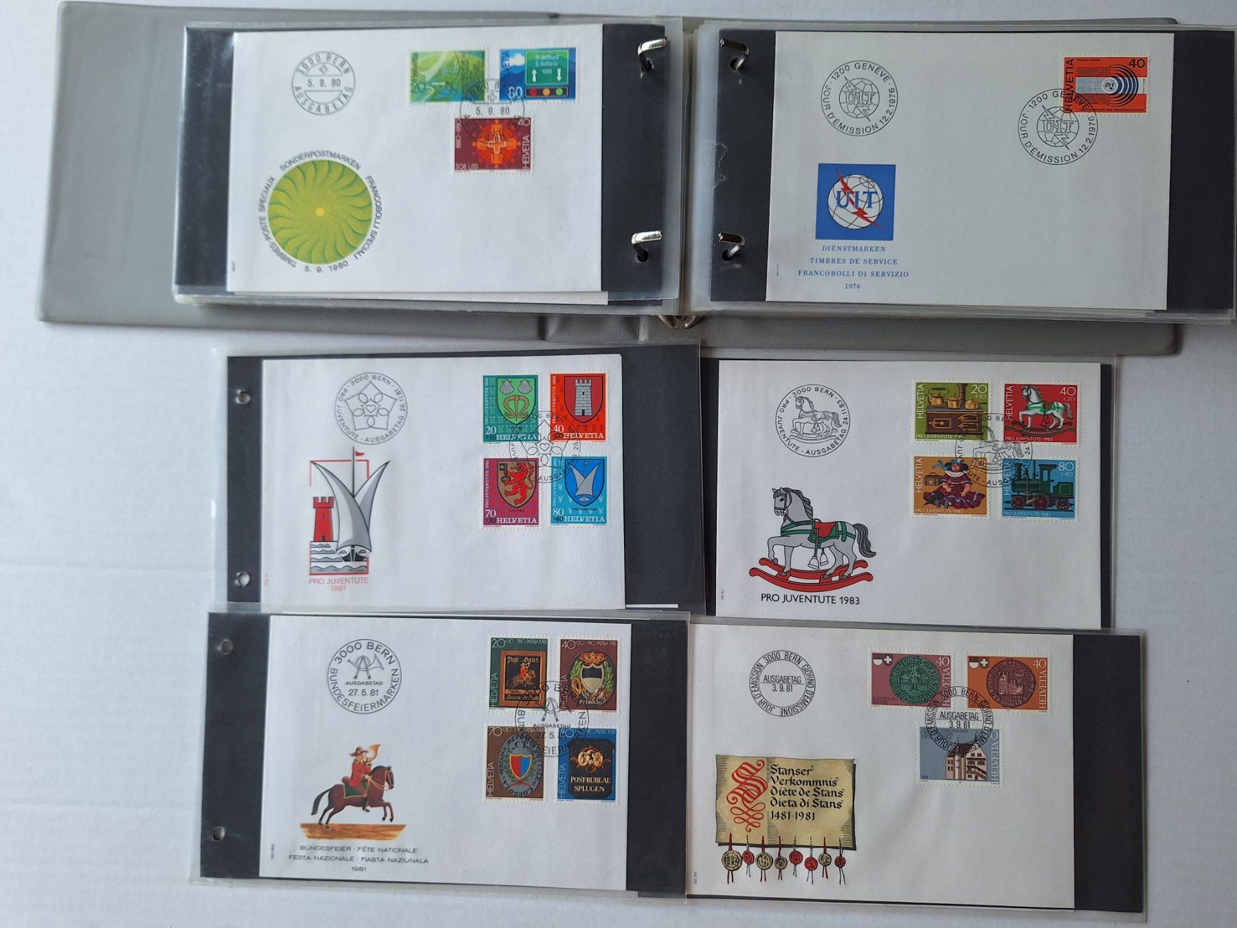 Tutti i francobolli: 60 FDC Schweiz ab 1968 – Usato da Zürich venduto da t24_de 1