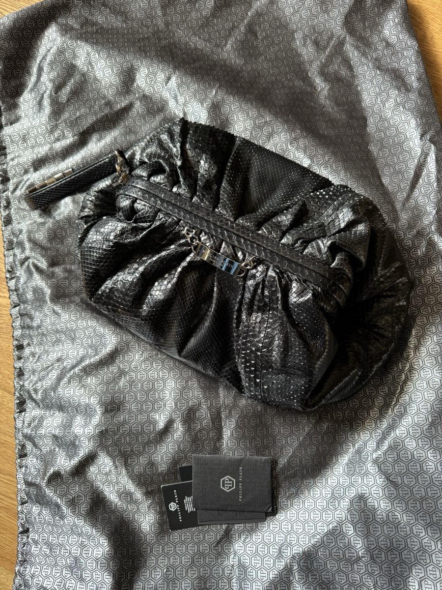 Philipp Plein Borse da donna: Philipp Plein Pythonleder Clutch Bag mit Nappa – Nuovo (secondo la descrizione) da Seon venduto da noe_zz6w 1