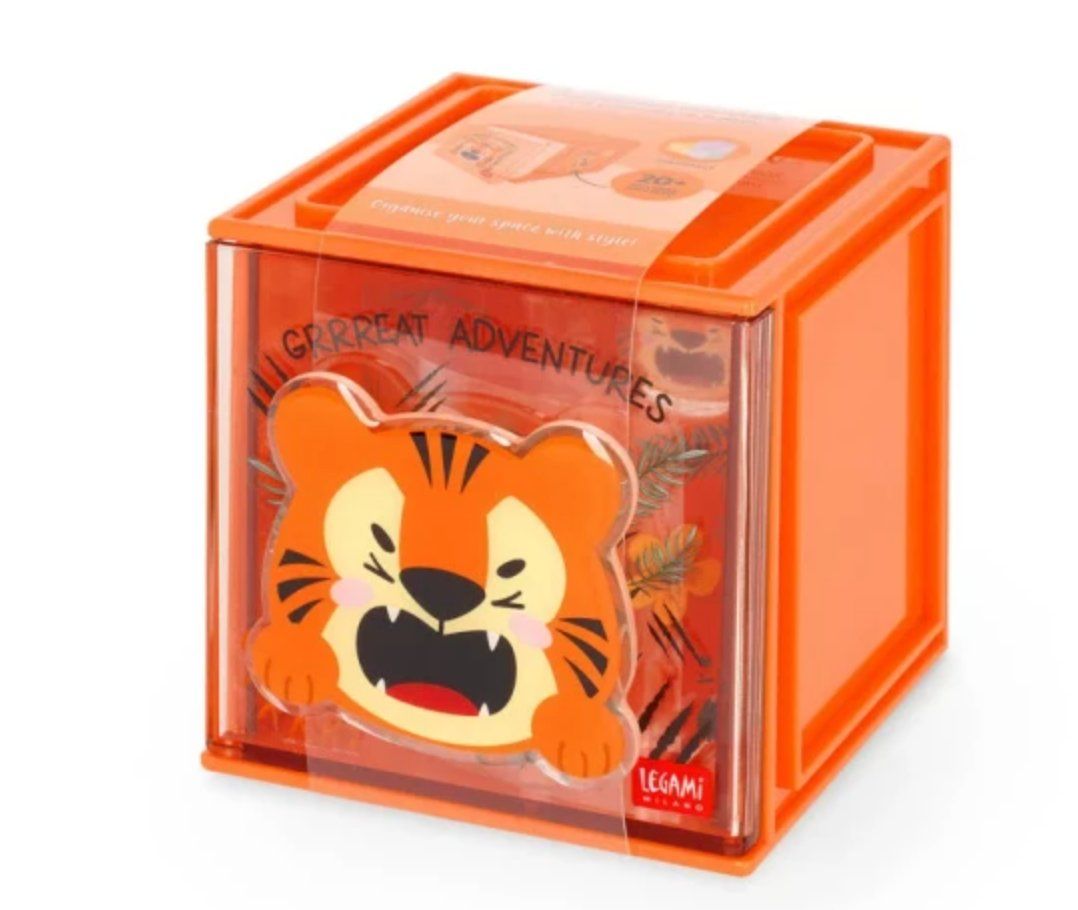 Legami Penna & Evidenziatori: NEW LEGAMI - BOÎTE EMPILABLE DE BUREAU - TIGRE – Nuovo e nell'imballaggio originale da Châtelaine venduto da suisseshopping 4