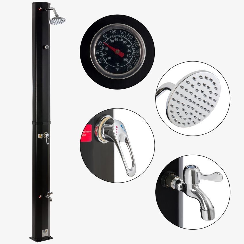 Docce: Solardusche 35L schwarz mit Thermometer – Nuovo (secondo la descrizione) da Nebikon venduto da warendiscount 3