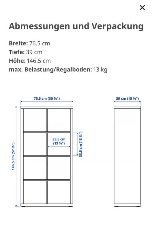 IKEA Kallax 2x4 schwarz (Gebraucht) in Fahrwangen für CHF 20 – nur Abholung auf Ricardo kaufen